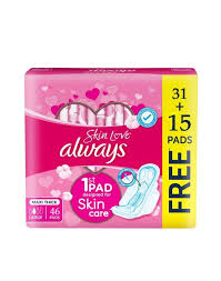 ALWAYS LARGE 46 PADS 31+15FREE
